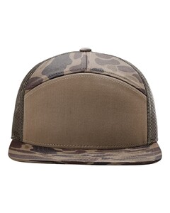 Richardson 168P Camo-Printed Seven-Panel Trucker Cap Camo
