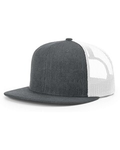 Wool Blend Flat Bill Trucker Hat Heather Richardson 511 Heather
