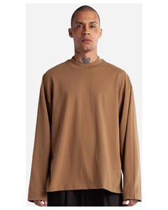 Shaka Wear MOL Brown-Men's Max Heavyweight Oversized Long Sleeve T-Shirt Brown