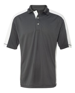 Colorblocked Moisture Free Mesh Sport Polo Shirt Gray Sierra Pacific 0465 Gray