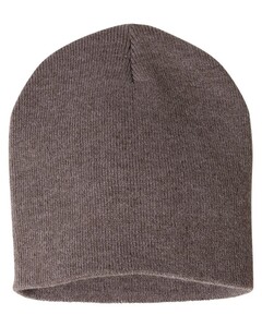 8" Knit Beanie Brown Sportsman SP08 Brown