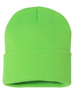 12" Solid Knit Beanie Green Sportsman SP12 Green