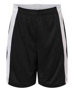 Team 365 TT115BY Black-Youth Zone Performance Reversible Shorts Black