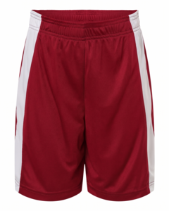 Team 365 TT115BY Red-Youth Zone Performance Reversible Shorts Red
