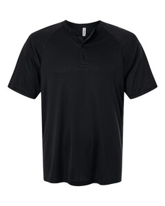 Team 365 TT11HN Black-Men's Zone Performance Henley Black