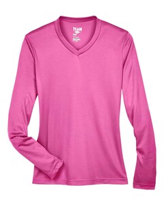 Team 365 TT11WL Pink-Women's Zone Performance Long Sleeve T-Shirt Pink