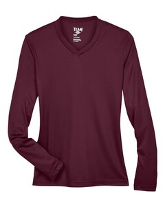 Team 365 TT11WL Maroon-Women's Zone Performance Long Sleeve T-Shirt Maroon