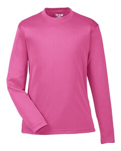 Team 365 TT11YL Pink-Youth Zone Performance Long Sleeve T-Shirt Pink