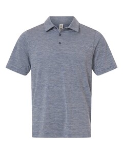 Team 365 TT125 Navy-Men's Relay Heathered Stripe Polo Navy