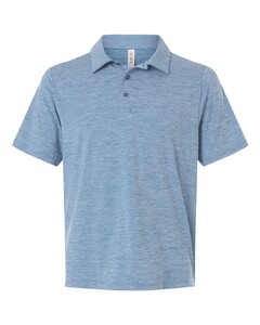 Team 365 TT125 Blue-Men's Relay Heathered Stripe Polo Blue