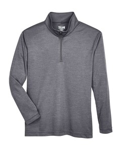 Team 365 TT31HY Gray-Youth Zone Sonic Heather Performance Quarter-Zip Pullolver Gray