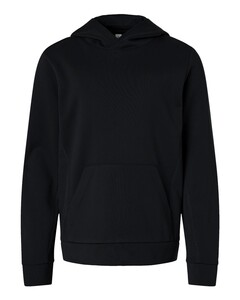Team 365 TT400Y Black-Youth Squad Hooded Tech Fleece Pullover Black