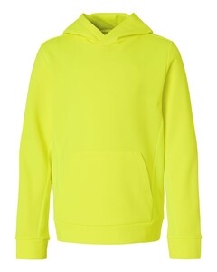 Team 365 TT400Y Safety-Youth Squad Hooded Tech Fleece Pullover Safety