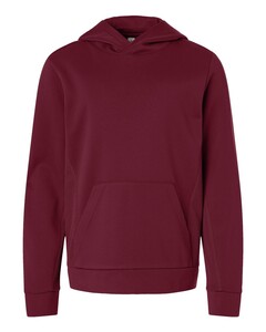 Team 365 TT400Y Maroon-Youth Squad Hooded Tech Fleece Pullover Maroon