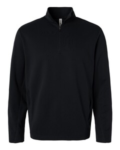 Team 365 TT401 Black-Unisex Squad Cadet Quarter-Zip Tech Fleece Pullover Black