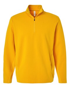 Team 365 TT401 Yellow-Unisex Squad Cadet Quarter-Zip Tech Fleece Pullover Yellow
