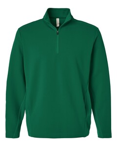 Team 365 TT401 Green-Unisex Squad Cadet Quarter-Zip Tech Fleece Pullover Green