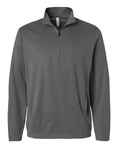 Team 365 TT401 Gray-Unisex Squad Cadet Quarter-Zip Tech Fleece Pullover Gray