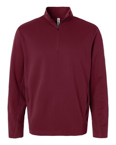 Team 365 TT401 Maroon-Unisex Squad Cadet Quarter-Zip Tech Fleece Pullover Maroon