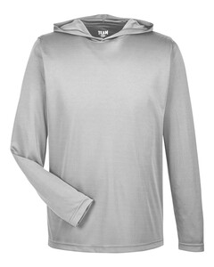Team 365 TT41 Gray-Zone Performance Hooded T-Shirt Gray