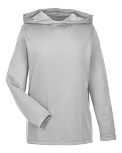 Team 365 TT41Y Gray-Youth Zone Performance Hooded T-Shirt Gray