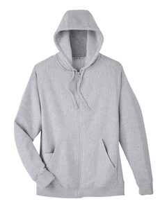 Team 365 TT95 Gray-Unisex Zone HydroSport™ Heavyweight Full-Zip Hooded Sweatshirt Gray