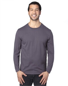 Threadfast Apparel 100LS Gray-Ultimate CVC Long Sleeve T-Shirt Gray