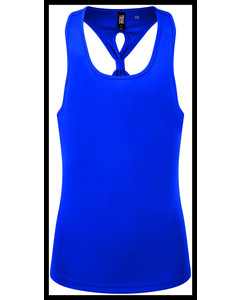Women's Knot Back Venus Tank Blue TriDri TD042 Blue