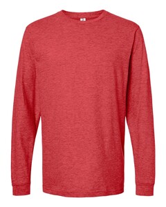 Tultex 202LS Red-Fine Jersey Long Sleeve T-Shirt Red