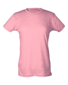 Tultex 240 Pink-Women's Poly-Rich Slim Fit T-Shirt Pink