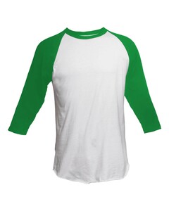 Tultex 245 White-Unisex Fine Jersey Raglan T-Shirt White