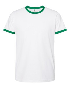 Tultex 246 White-Unisex Fine Jersey Ringer T-Shirt White
