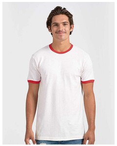 Tultex 246 White-Unisex Fine Jersey Ringer T-Shirt White