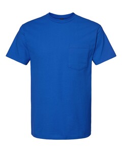 Tultex 293 Blue-Unisex Heavyweight Pocket T-Shirt Blue