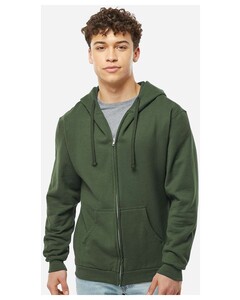 Tultex 331 Green-Unisex Zip-Up Hoodie Green
