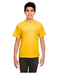 UltraClub 8420Y Yellow-Youth Cool & Dry Sport Performance Interlock T-shirt Yellow