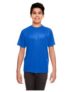 UltraClub 8420Y Blue-Youth Cool & Dry Sport Performance Interlock T-shirt Blue