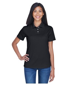 UltraClub 8445L Black-Women's Cool & Dry Stain-Release Performance Polo Black