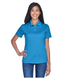 UltraClub 8445L Blue-Green-Women's Cool & Dry Stain-Release Performance Polo Blue-Green