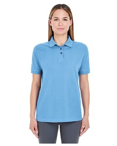 UltraClub 8541 Blue-Women's Whisper Pique Polo Blue