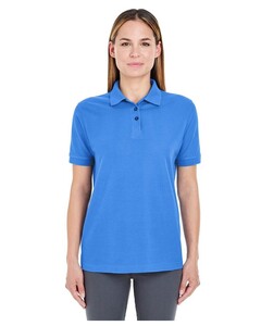 UltraClub 8541 Blue-Women's Whisper Pique Polo Blue