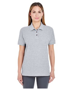UltraClub 8541 Gray-Women's Whisper Pique Polo Gray