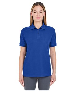 UltraClub 8541 Blue-Women's Whisper Pique Polo Blue