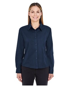 Women's Whisper Twill Dress Shirt Navy UltraClub 8976 Navy