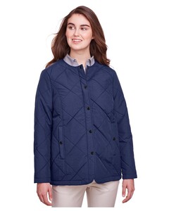 Women's Dawson Quilted Hacking Jacket Navy UltraClub UC708W Navy