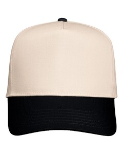 5-Panel Snapback Hat Natural Valucap 8869 Natural