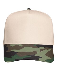 Valucap 8869 Camo-5-Panel Snapback Hat Camo