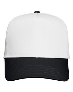 5-Panel Snapback Hat White Valucap 8869 White