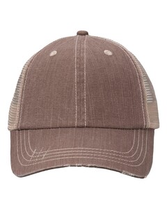 Contrast Stitch Cap Brown Valucap VC990 Brown