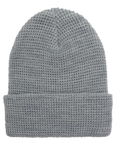 YP Classics 2501KC Gray-Waffle Cuffed Beanie Gray